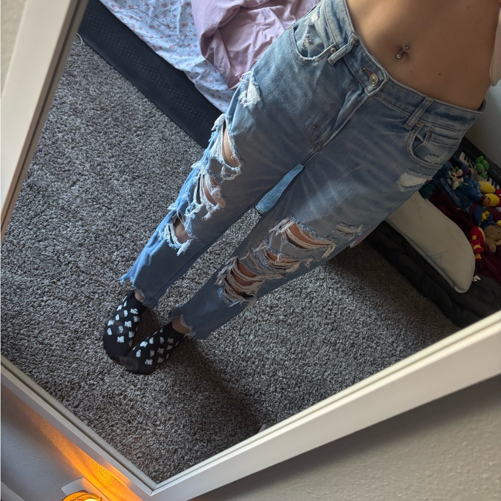 Distressed Light Blue Women's Jeans